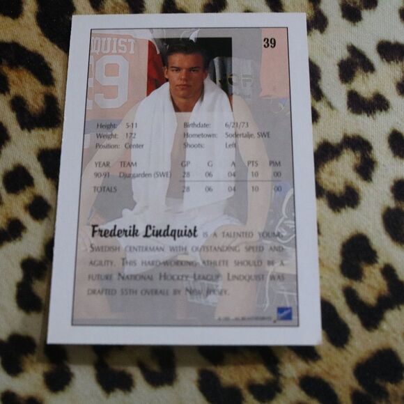 Frederik Lindquist #39 Hockey Card - Picture 2 of 2